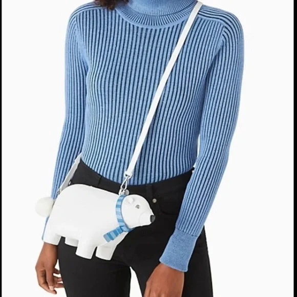 NWT Kate Spade Polar bear white crossbody bag